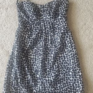 White house black market silk mini dress strapless sz 2